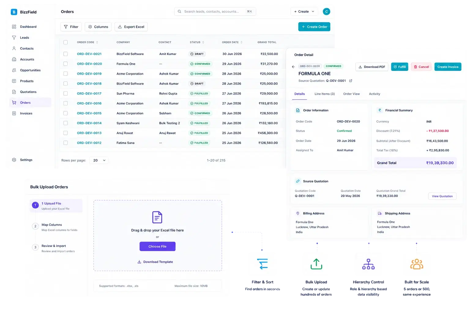 List, Detail, Filter And Bulk Workflows Built For Volume